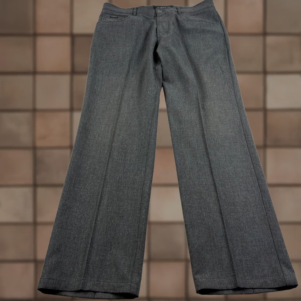 Vintage ALBERTO Pants Mens 34x32 Gray Ceramica Chino Stretch Golf Casual Pants Size US 34 / EU 50 - 1 Thumbnail
