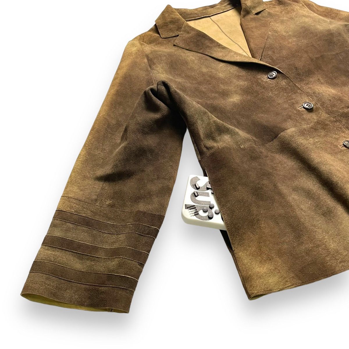 Le Grande Bleu (L.G.B.) 🇯🇵 VINTAGE BRECKENRIDGE GENUINE LEATHER BLAZER COAT JACKET Size US M / EU 48-50 / 2 - 6 Thumbnail