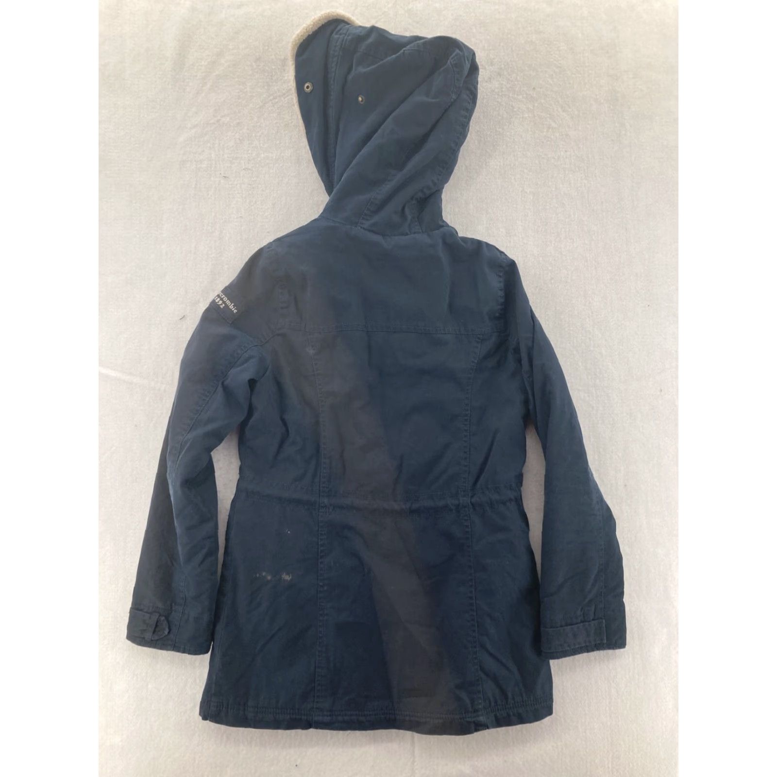 Abercrombie & Fitch ABERCROMBIE NEW YORK Parka SZ L navy JACKET Women’s Size L / US 10 / IT 46 - 2 Thumbnail