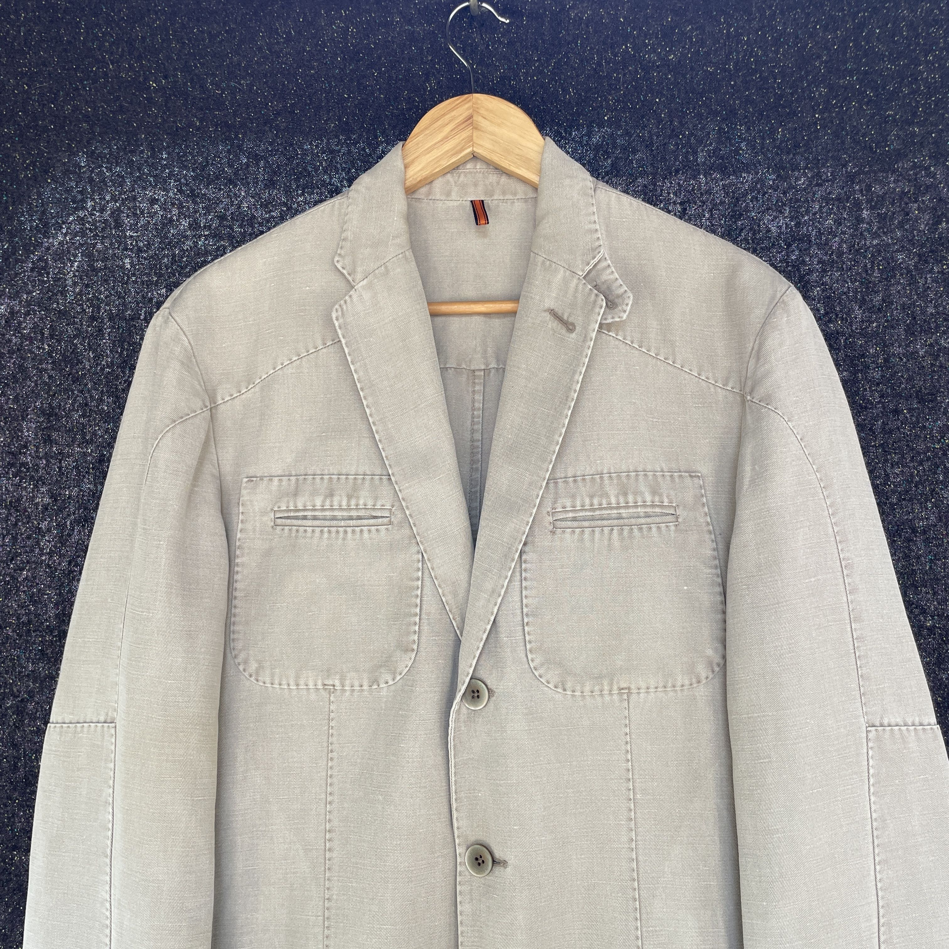 Corneliani Corneliani ID Unlined Garment Dyed Cotton Hemp Sport Coat Size 42R - 4 Thumbnail