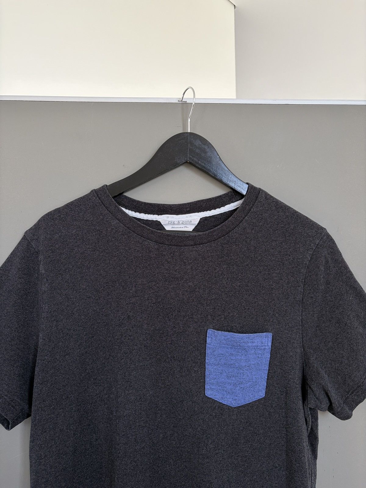 Rag & Bone Rag & Bone One Pocket Gray T-shirt Size US XL / EU 56 / 4 - 2 Thumbnail