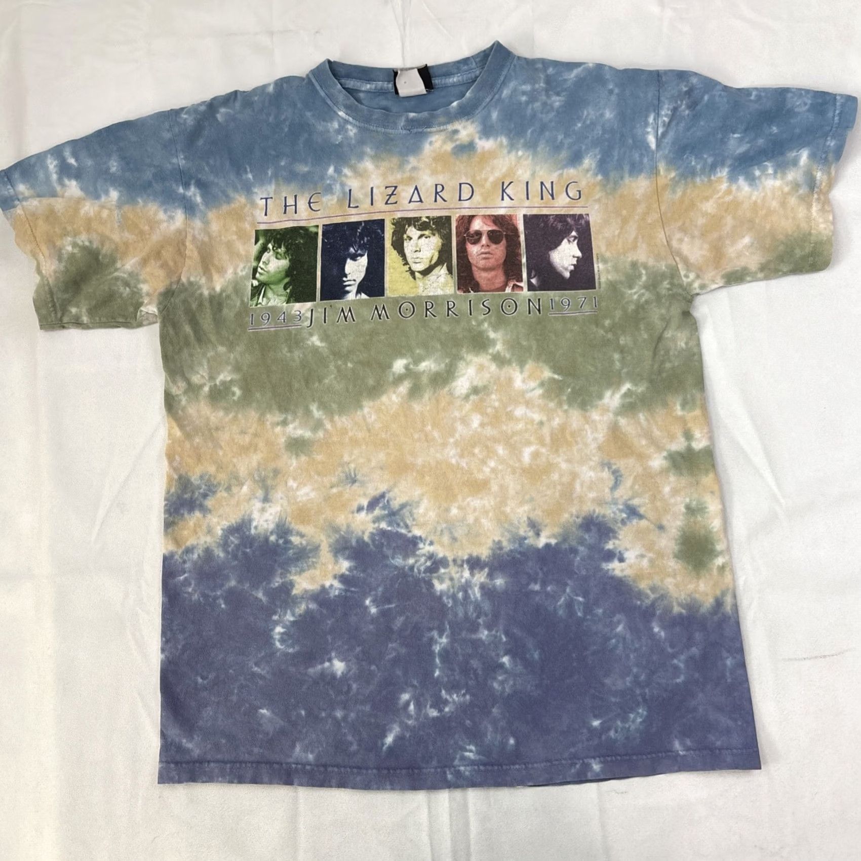 Liquid Blue VINTAGE LIQUID BLUE Jim Morrison Lizard King Tie Dye T Shirt L Mens Crew Neck Short Sleeve 2002 Blue Cotton Graphic Print Size US L / EU 52-54 / 3 - 3 Thumbnail