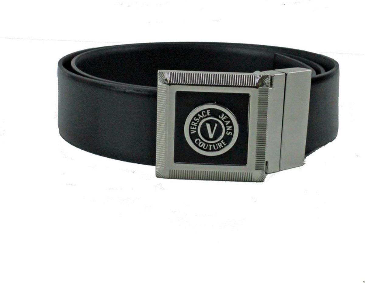 Versace Jeans Couture Black Leather Belt Size 32 - 4 Thumbnail