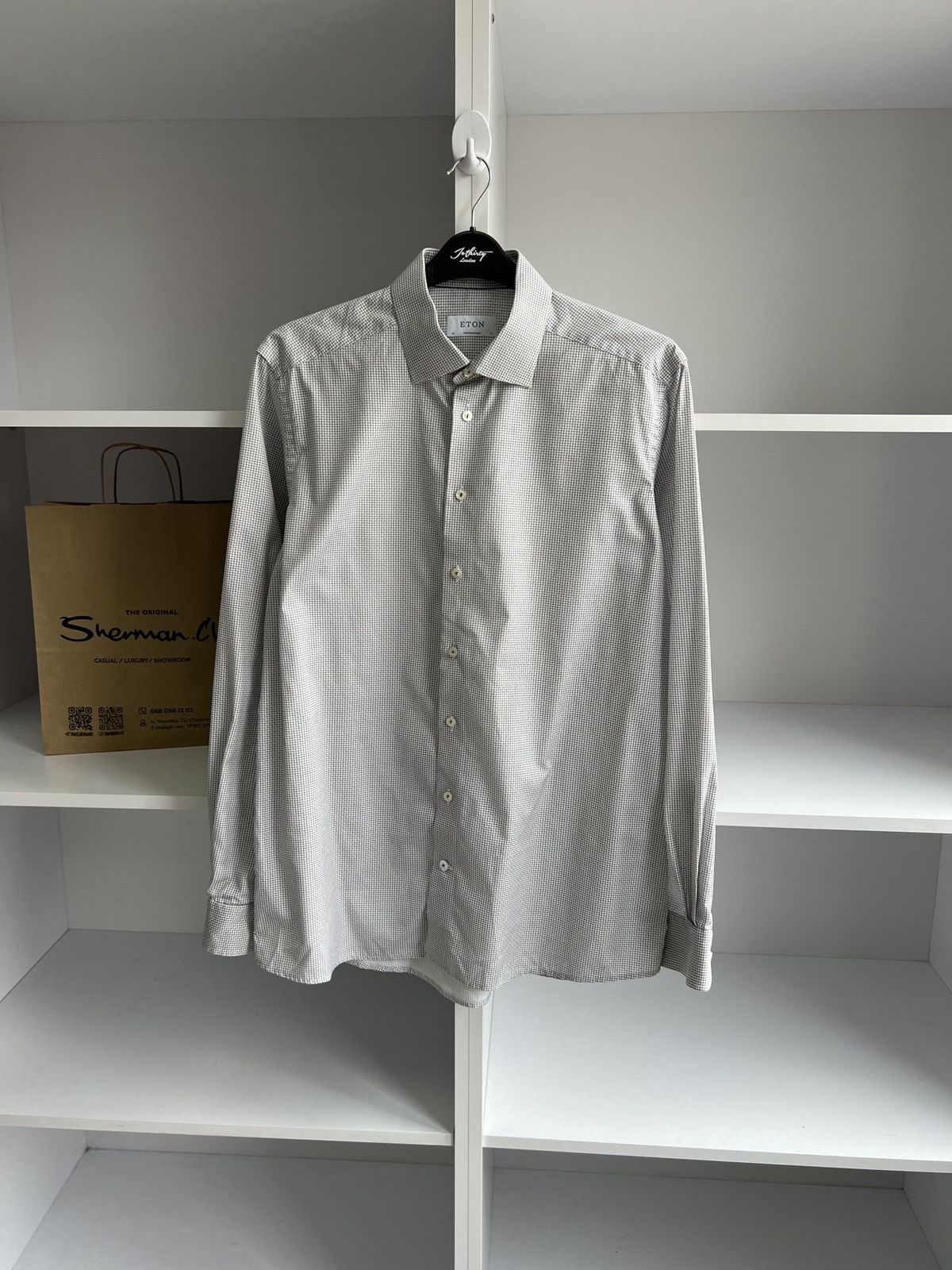 Eton × Vintage Vintage Eton Luxury Button up shirt Size US L / EU 52-54 / 3 - 3 Thumbnail