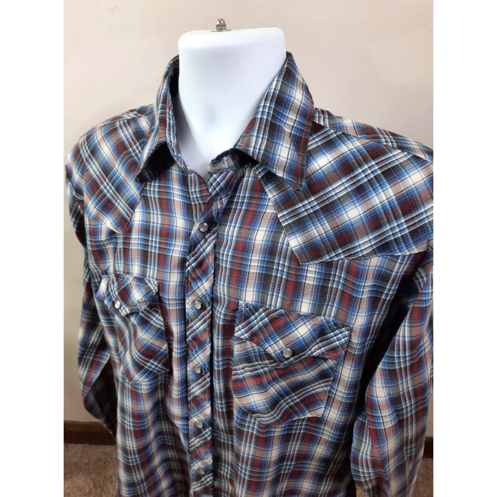 Vintage VINTAGE King of the Road Western Shirt Mens M Plaid Pearl Snap Rockabilly 80s Casual Size US M / EU 48-50 / 2 - 7 Thumbnail