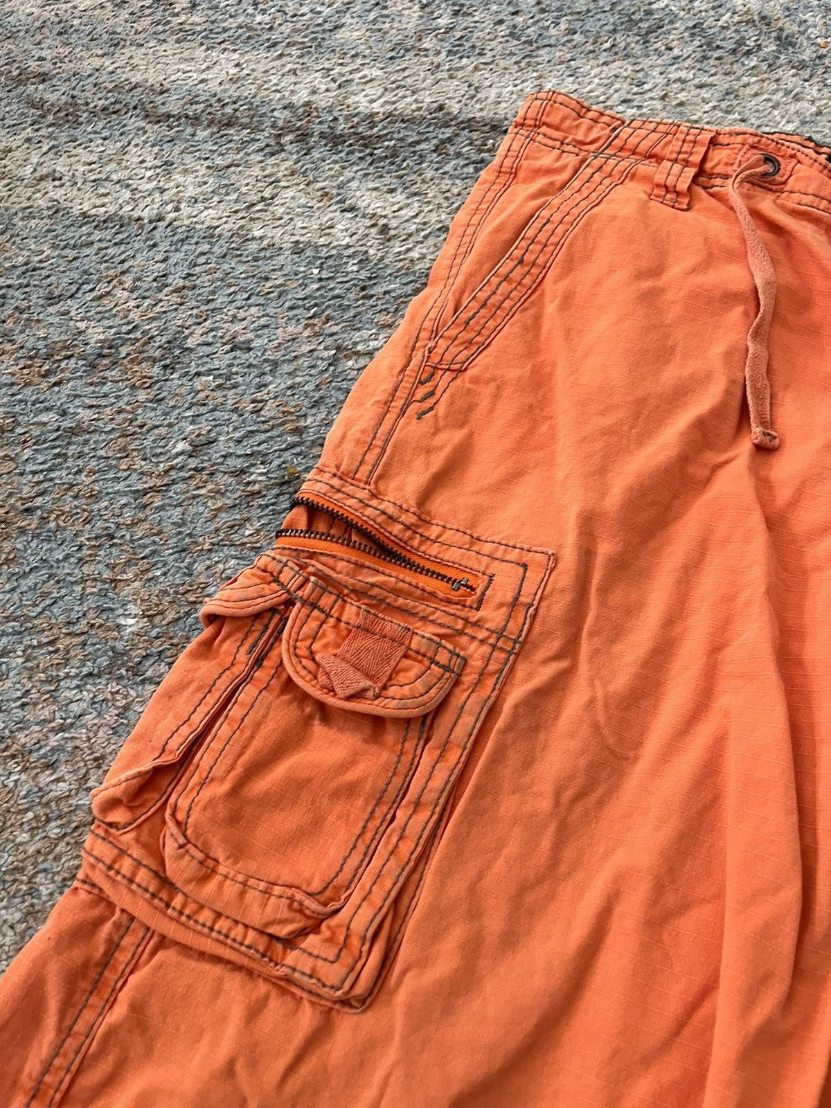 Ecko Unltd. × Rap Tees × Vintage VTG Ecko Unltd Cargo Shorts 32 Orange Military Hip Hop Size US 32 / EU 48 - 3 Thumbnail