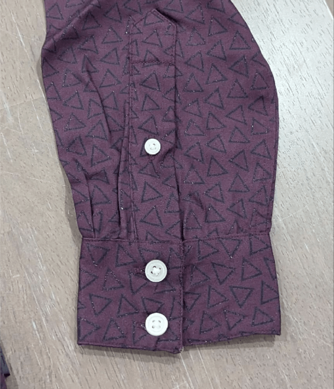 John Varvatos John Varvatos Ross Geometric Button Up Shirt Dark Plum Small Size US S / EU 44-46 / 1 - 3 Thumbnail