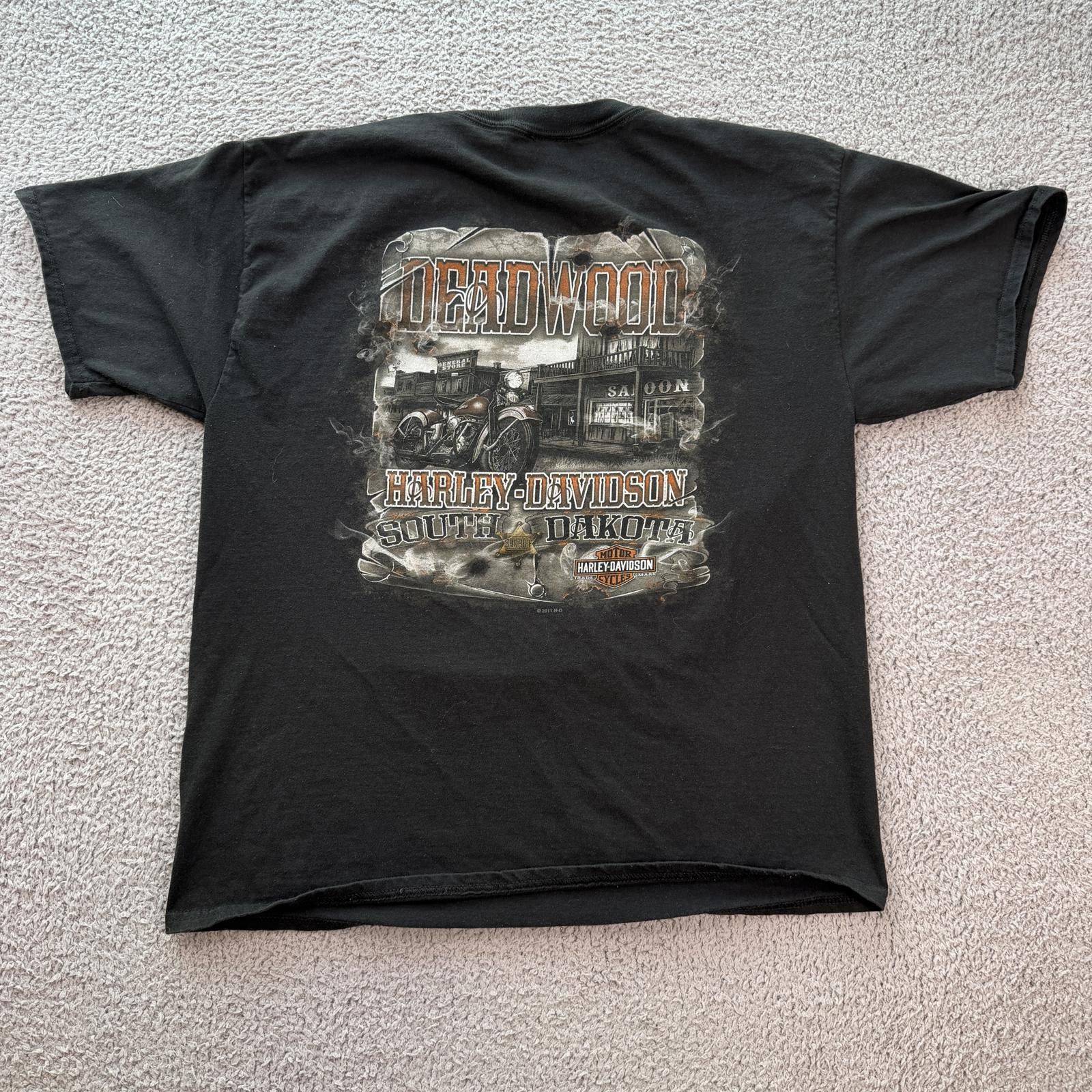 Harley Davidson Harley Davidson Deadwood South Dakota T-Shirt Biker Tee L Size US L / EU 52-54 / 3 - 2 Thumbnail