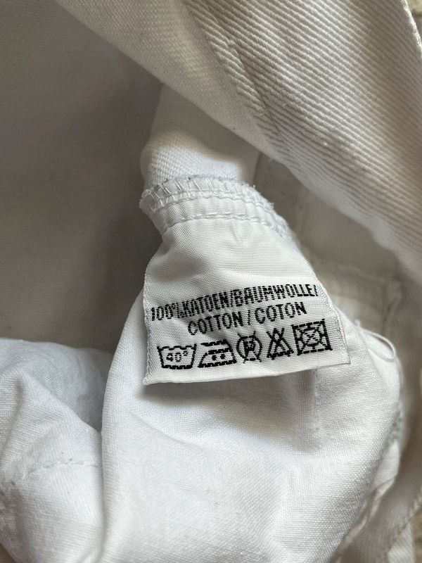 Reserved Reserve Sz L Women's Vintage 1990s White Denim Shorts Rare Size 35" - 4 Thumbnail