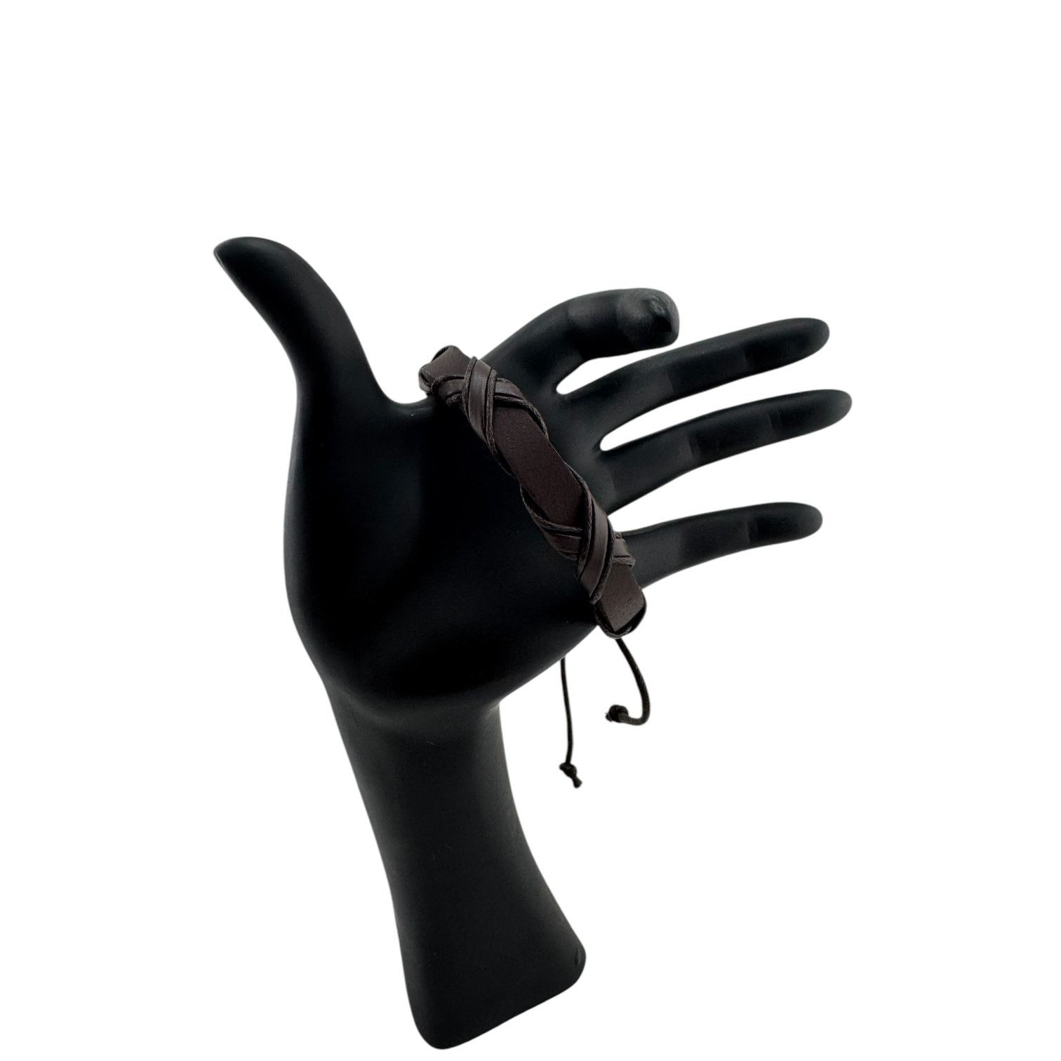 Other Nightstrider's Oath: Handcrafted Dark Brown Leather Cuff Size ONE SIZE - 1 Thumbnail