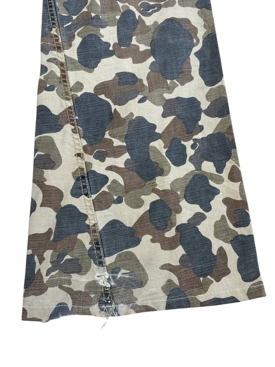 Japanese Brand 291295 Homme Flared Camo Cargo Denim Pants Size US 32 / EU 48 - 9 Thumbnail