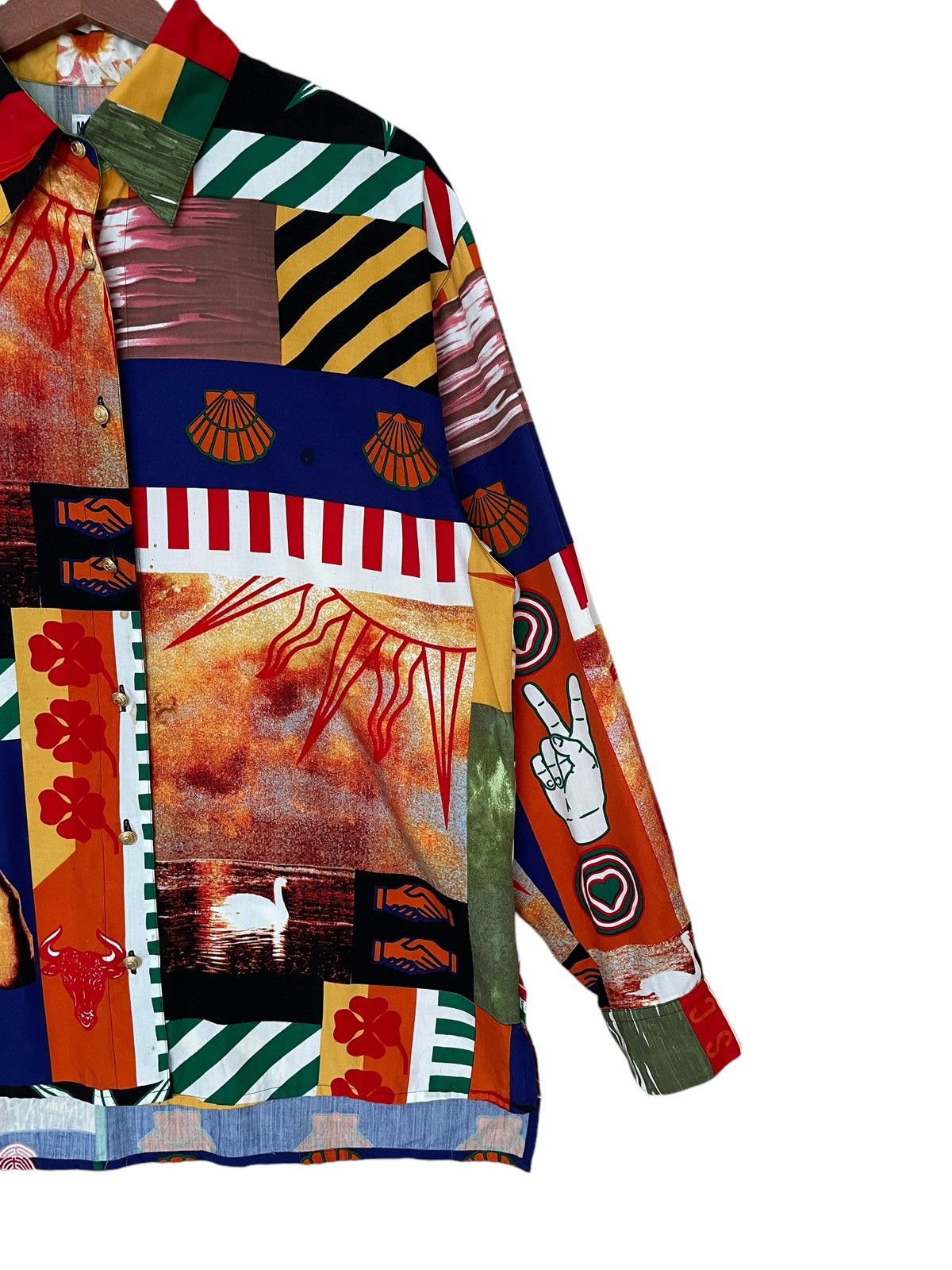 Moschino × Vintage Vintage Brand Moshino Full Print Shirt 1990s Size US M / EU 48-50 / 2 - 6 Thumbnail