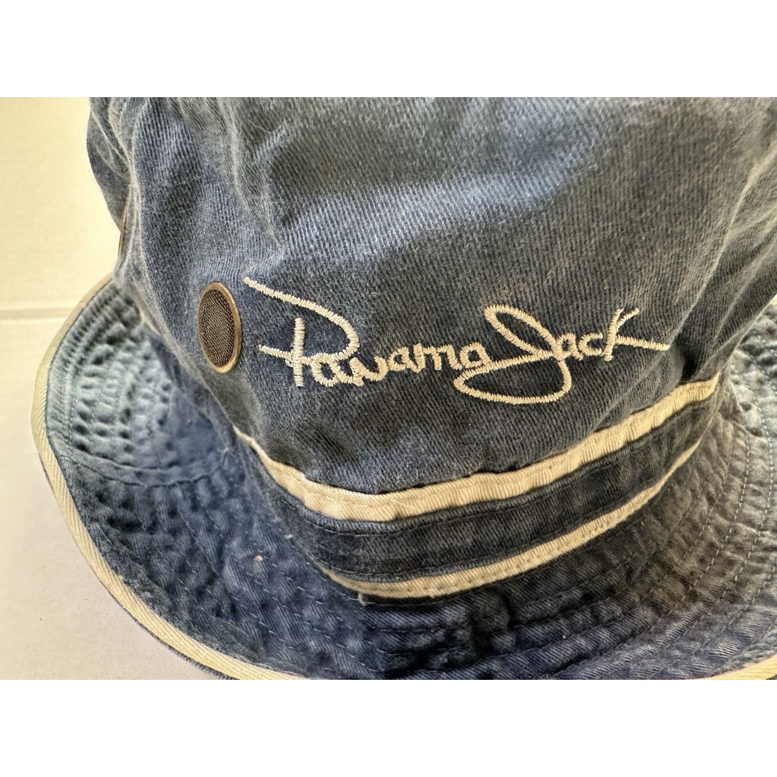 Panama Jack Panama Jack Blue Denim Bucket Sun Hat Vinted LR Cotton Size ONE SIZE - 8 Thumbnail