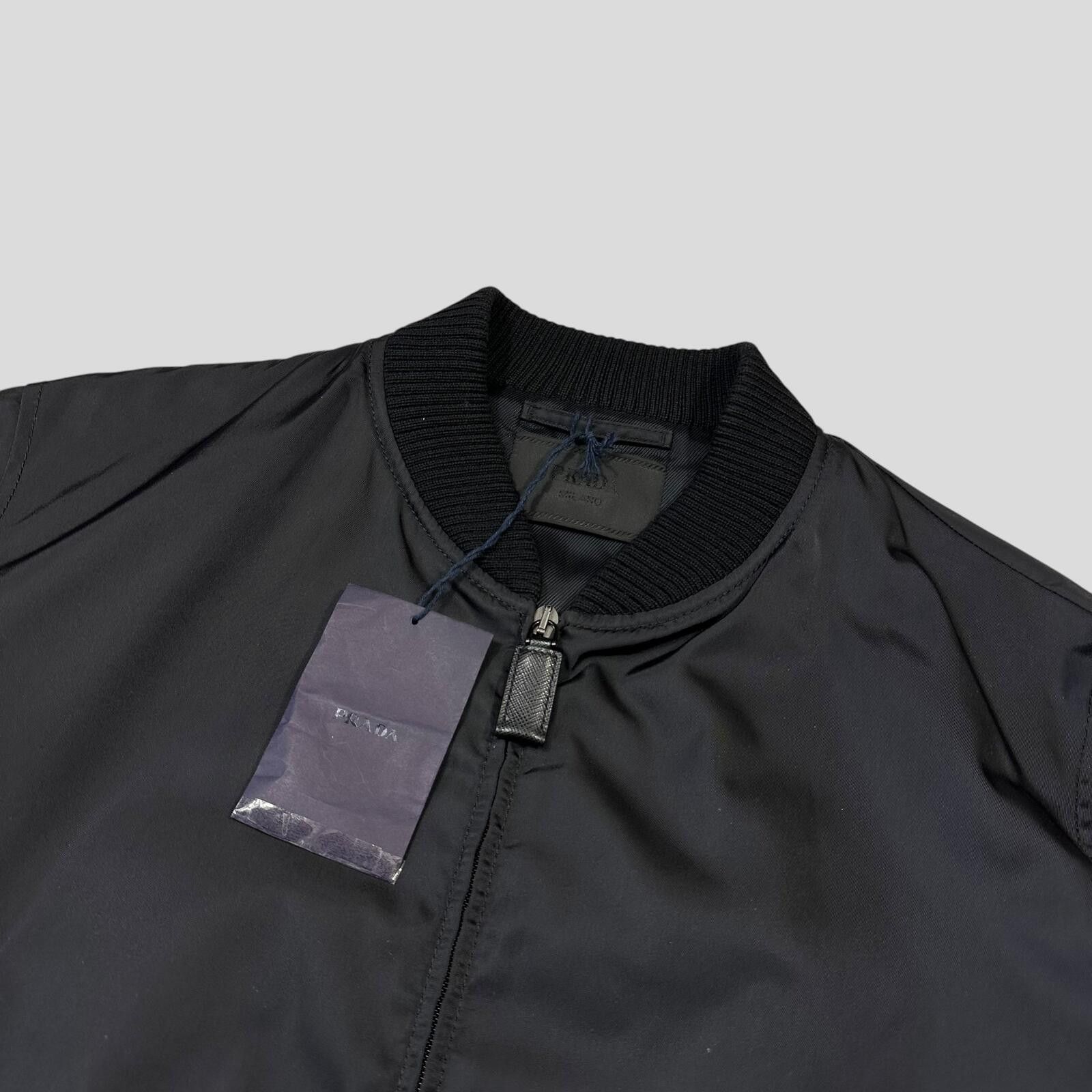 Prada Prada Milano 2018 Black Gabardine Nylon Triangle Bomber - M Size US M / EU 48-50 / 2 - 4 Thumbnail