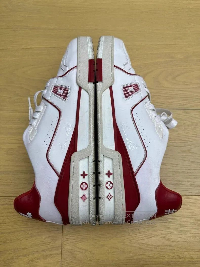 Louis Vuitton Louis Vuitton LV Trainer Red White. Size US 11 / EU 44 - 4 Thumbnail