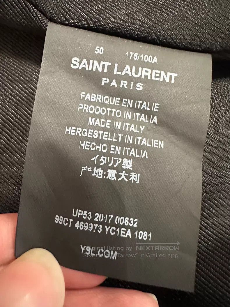 Saint Laurent Paris Saint Laurent Paris Embossed leather logo leather jacket Size US M / EU 48-50 / 2 - 5 Thumbnail