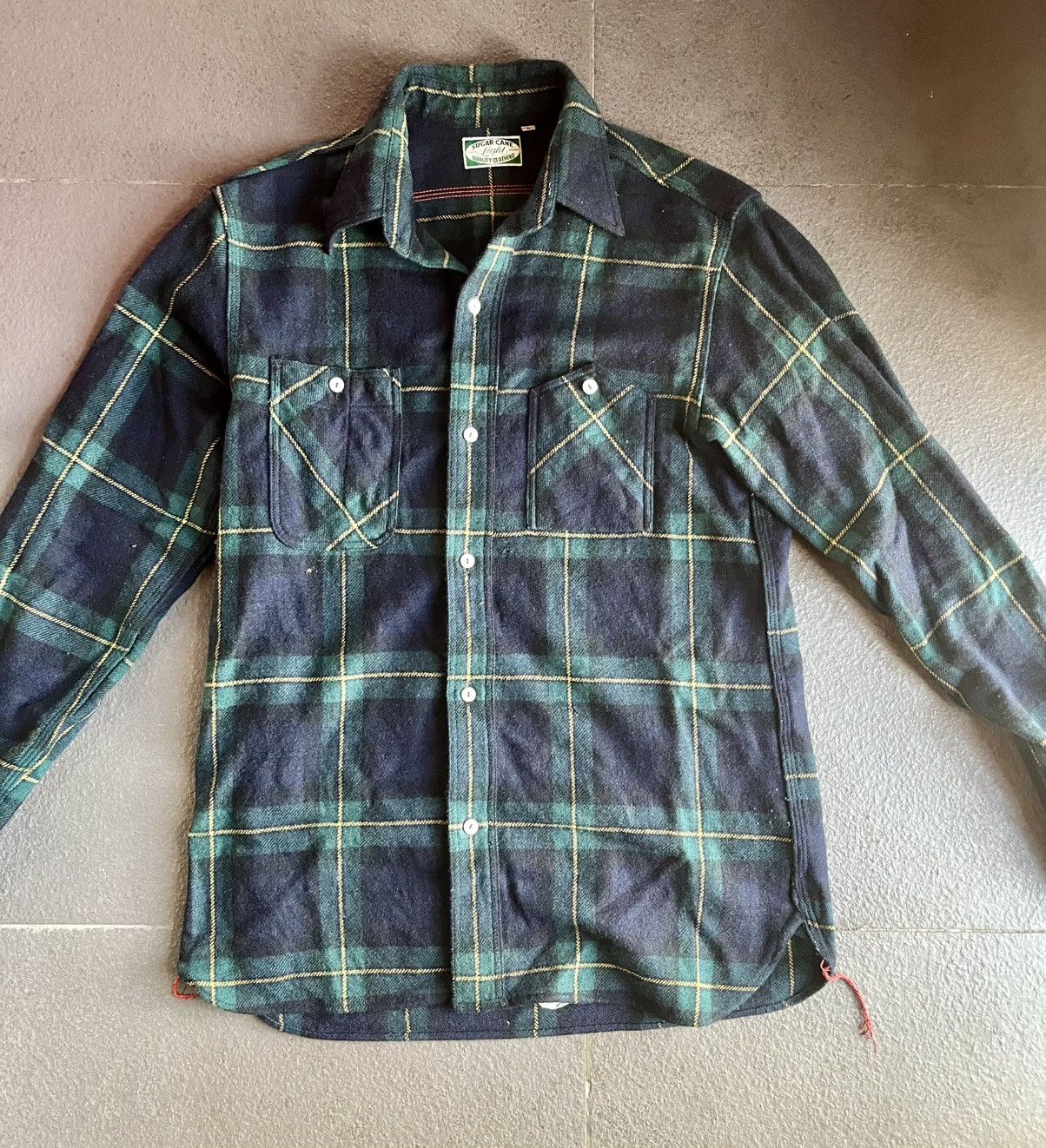 Sugar Cane Sugar Cane Wool Shirt B/D Checkered Flannel Tartan Japanese Size US L / EU 52-54 / 3 - 2 Thumbnail