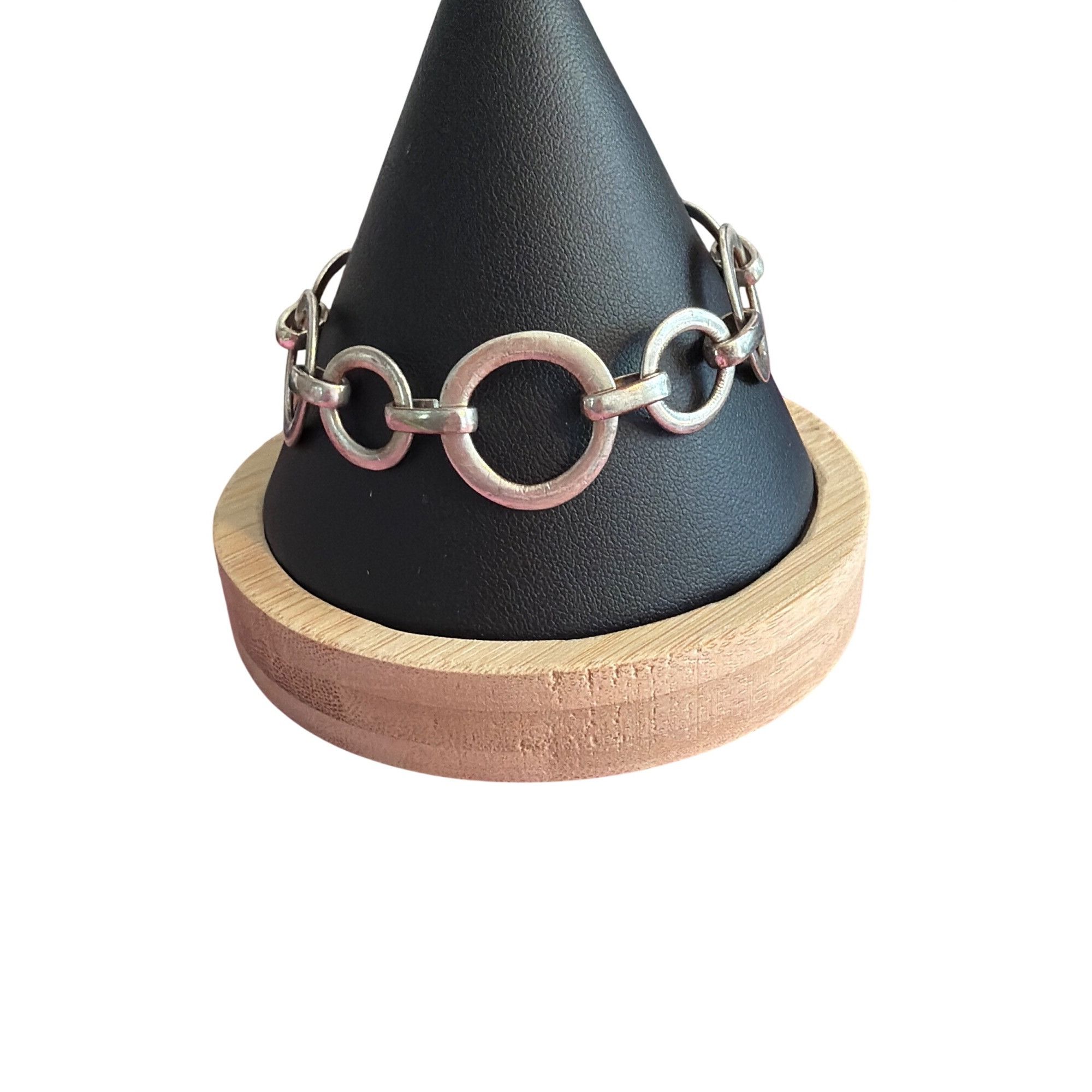 Nine West Nine West Silver Tone Circle Link Chain Bracelet Open Circle Size ONE SIZE - 1 Thumbnail