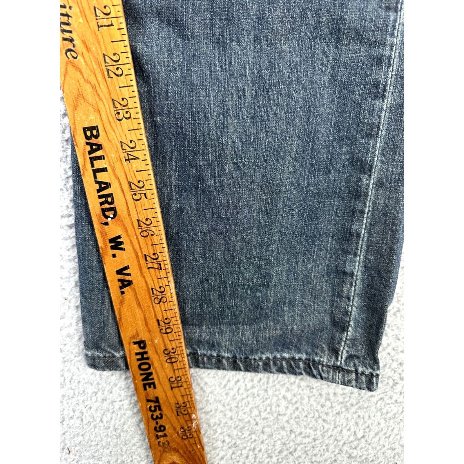 Levi's Levi's 514 Jeans Mens 38X30 Blue Distressed Slim Straight Red Tab Denim Pants Shirt Size US 38 / EU 54 - 7 Thumbnail