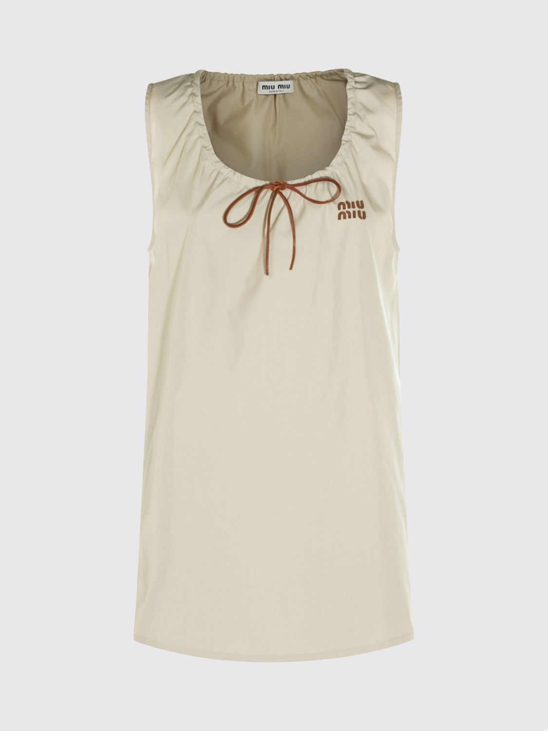 Miu Miu Dress Woman Cream, Women's