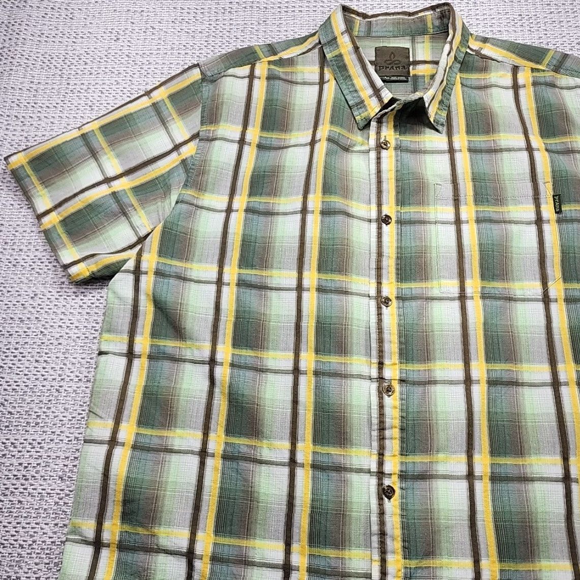 Prana Prana Shirt Mens Extra Large Plaid Short Sleeve Button Up Outdoor Casual Hiking Multicolor Size US XL / EU 56 / 4 - 3 Thumbnail