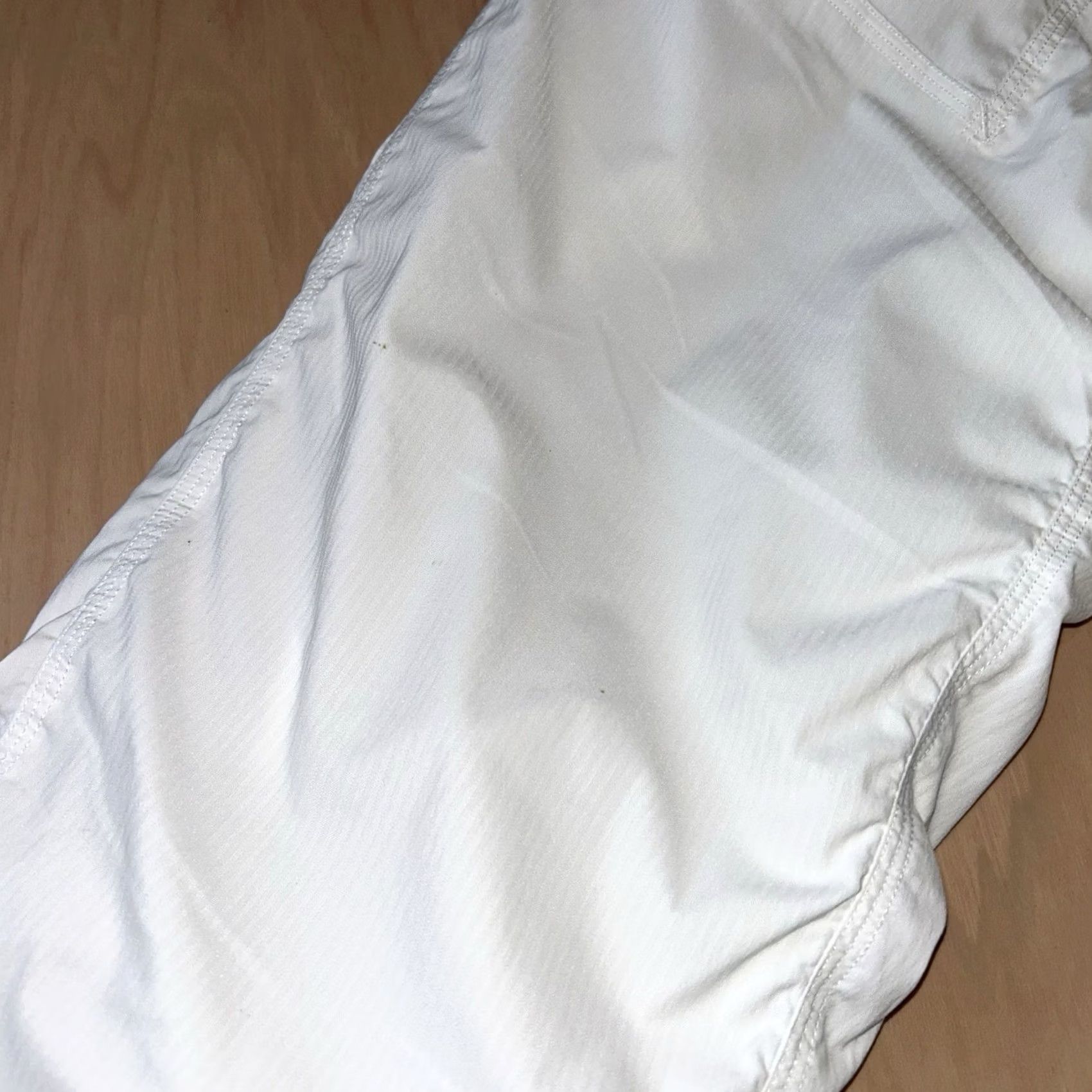 Lululemon VINTAGE Lululemon Studio Cropped Pants Womens 4 White 19 Inseam Pockets Breathable Stretch Size 27" / US 4 / IT 40 - 3 Thumbnail