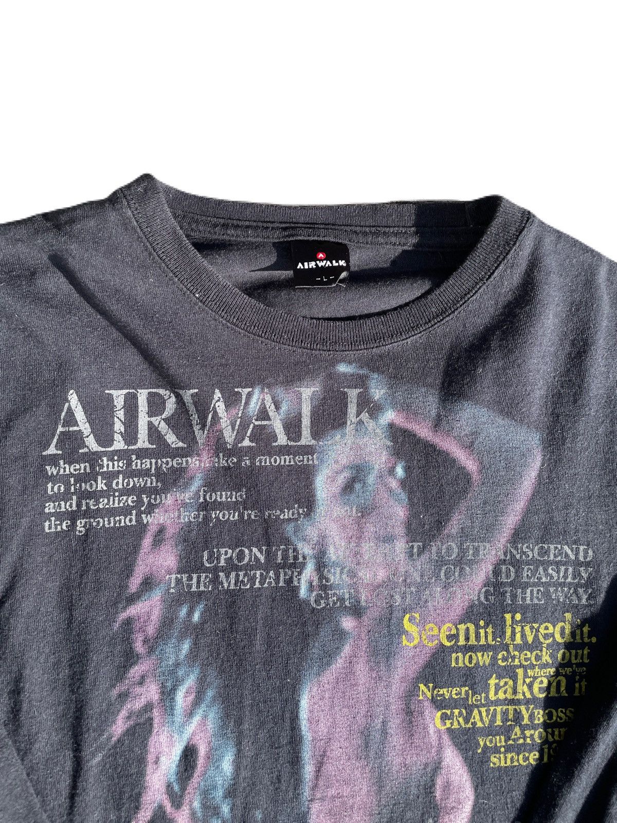 If Six Was Nine 2000s Japanese archive Vkei Poem Long Sleeve Tee Gyaruo Size US M / EU 48-50 / 2 - 5 Thumbnail