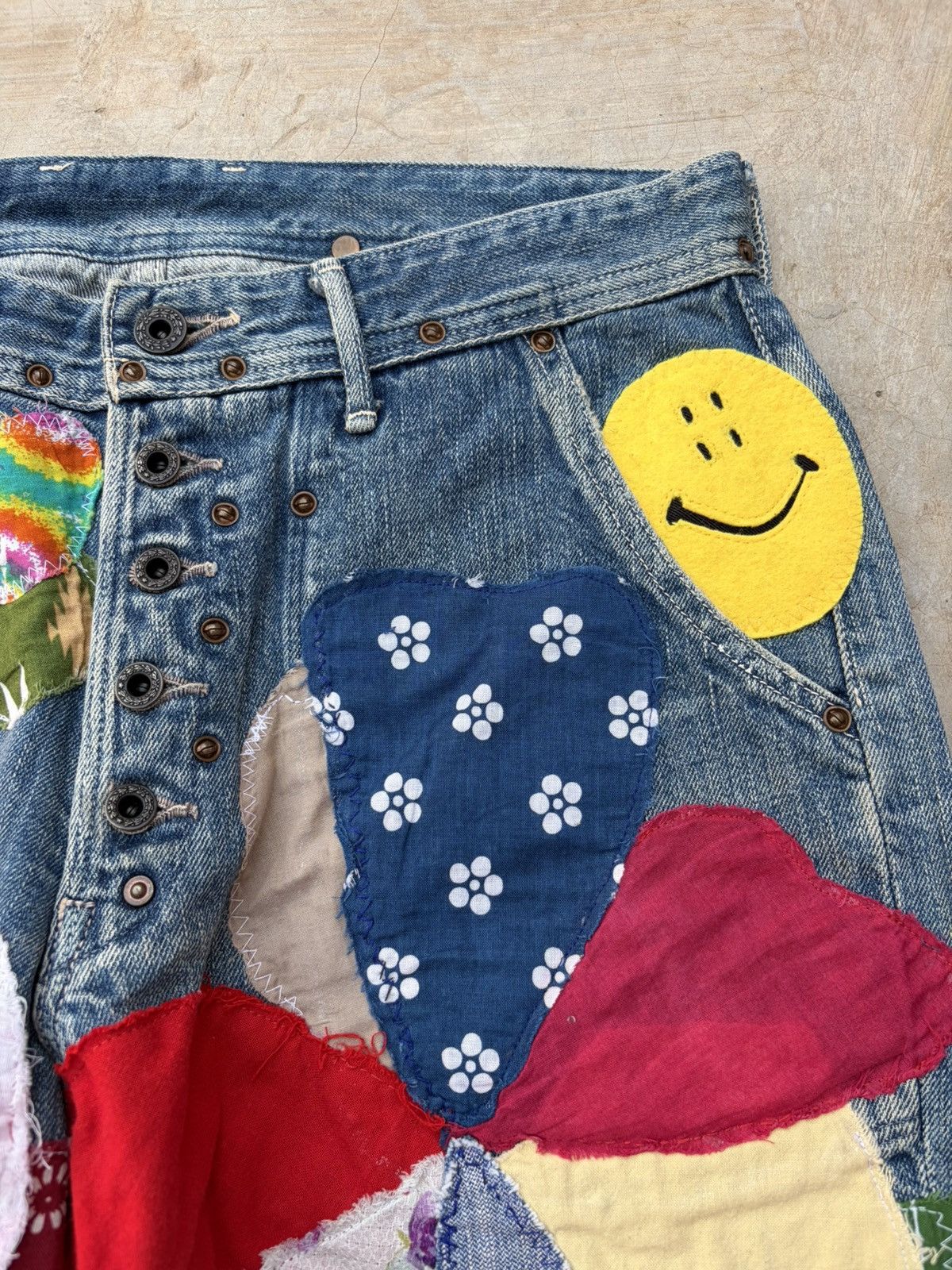 Kapital Archive 00s Kapital Kiro Hirata Patchwork Boro Flared Denim Size US 32 / EU 48 - 5 Thumbnail