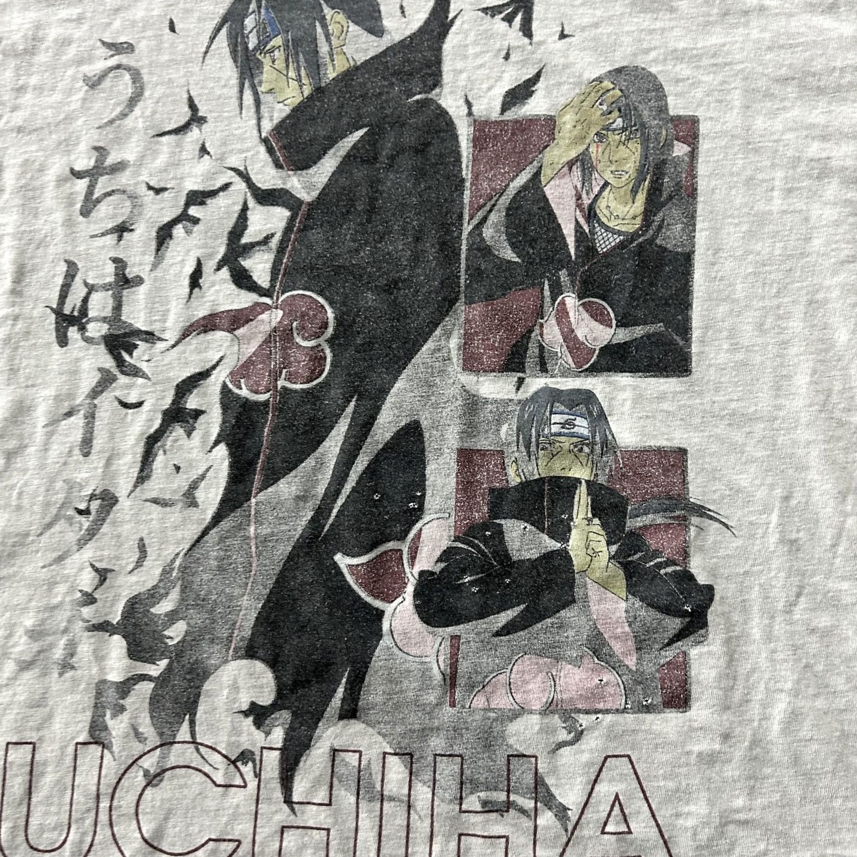 Vintage Naruto Itachi Uchiha Shirt Mens XL Gray Akatsuki Anime Graphic Tee T-Shirt Size US XL / EU 56 / 4 - 5 Thumbnail