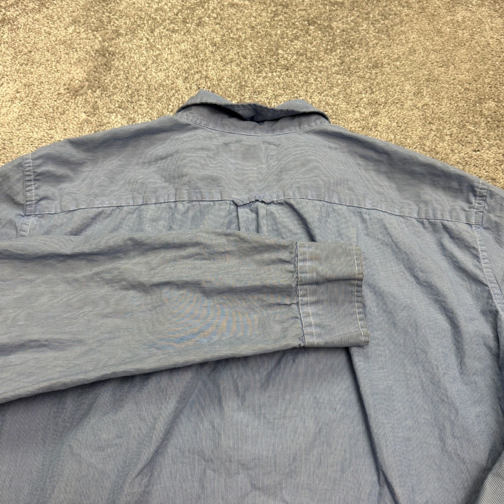 American Eagle Outfitters American Eagle Outfitters Classic Fit Button-Up Shirt Mens XL Blue Striped Casual Workwear Size US XL / EU 56 / 4 - 4 Thumbnail