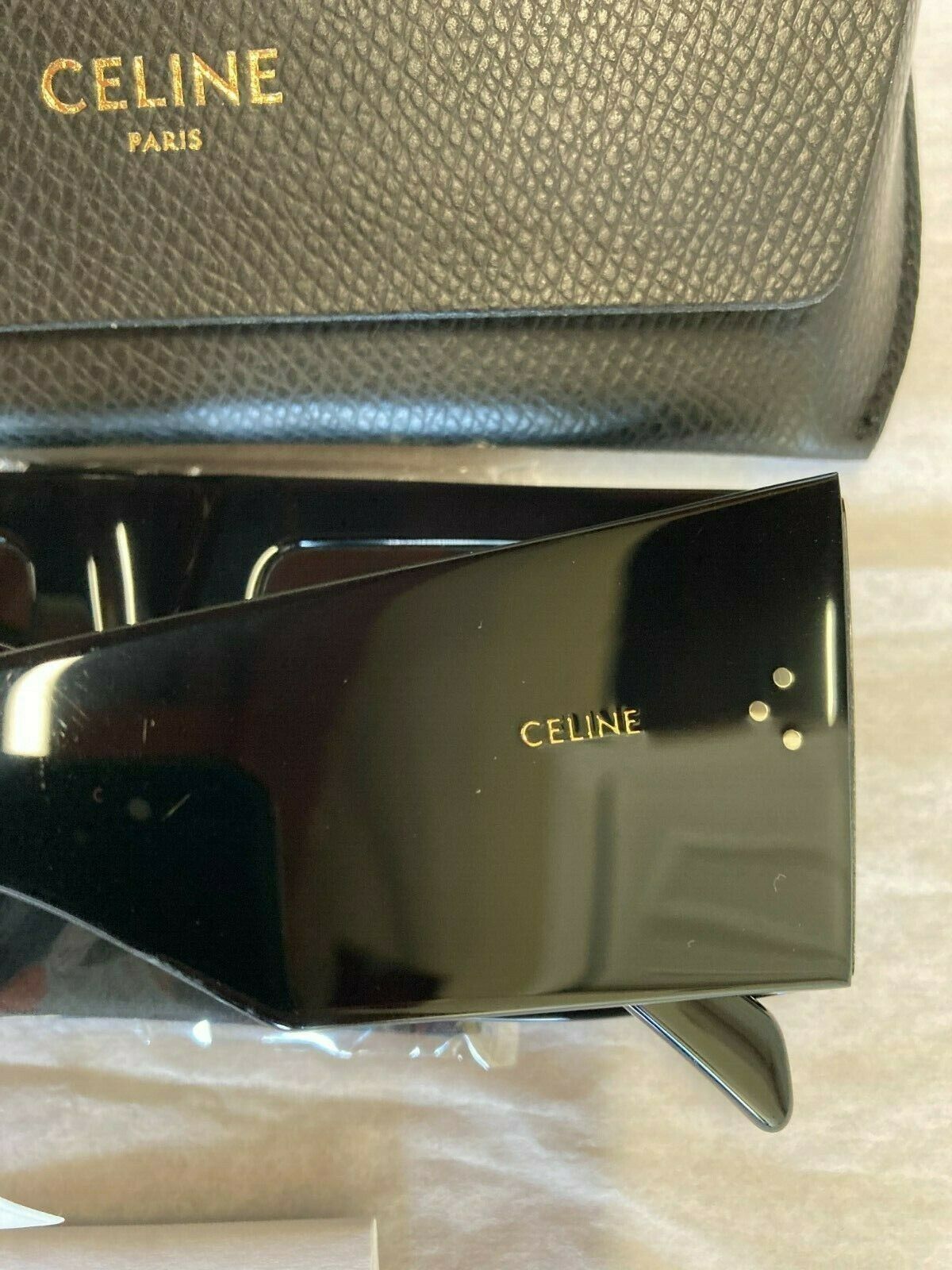 Celine CELINE CL40105I 01A Flat Top Sunglasses Black/Black Lens Size ONE SIZE - 11 Thumbnail