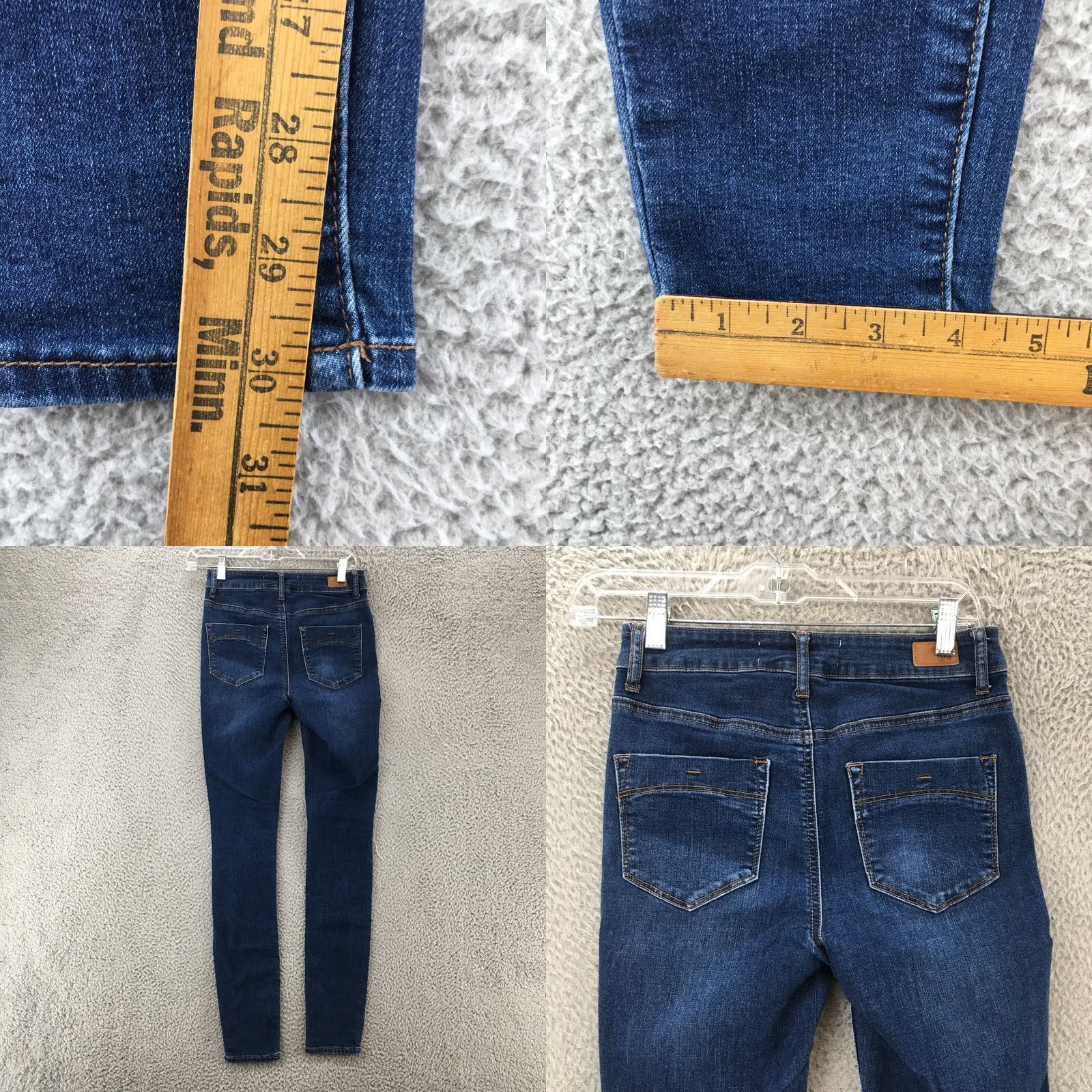 Rsq RSQ Jeans Manhattan High Rise Skinny Jeans Womens 3 Blue Dark Wash Denim Distressed Size 26" / US 2 / IT 38 - 8 Thumbnail