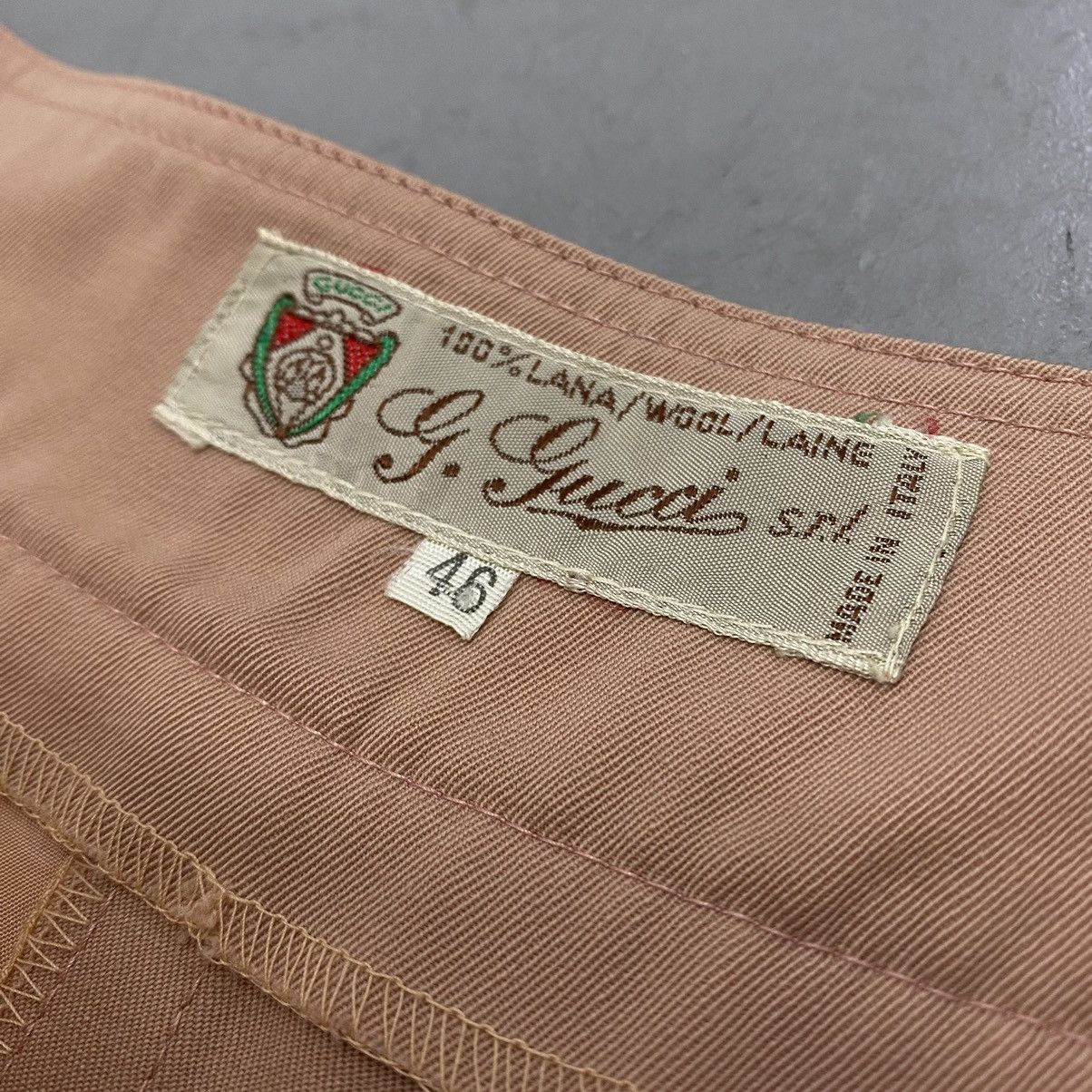 Designer × Gucci × Vintage Vintage 60s 70s Gucci Pink Zip A-Line Wool Midi Skirt ITALY Size 32" / US 10 / IT 46 - 6 Thumbnail