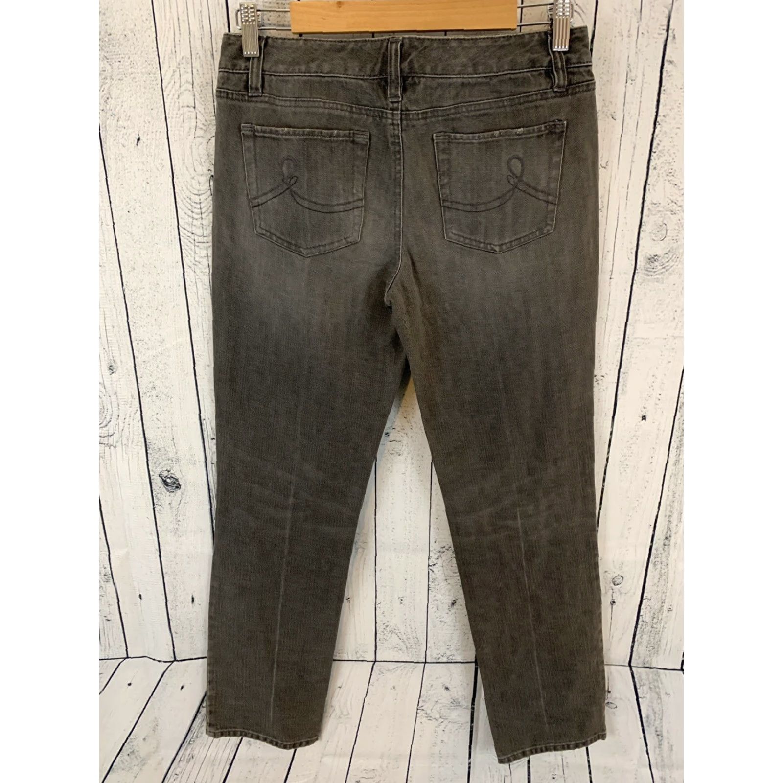 Ann Taylor Ann Taylor Loft Jeans Slim Straight Gray Wash Denim Women Size 4 Slim fit, Regular, Gray, Jeans, Women, 4 Size 27" / US 4 / IT 40 - 5 Thumbnail