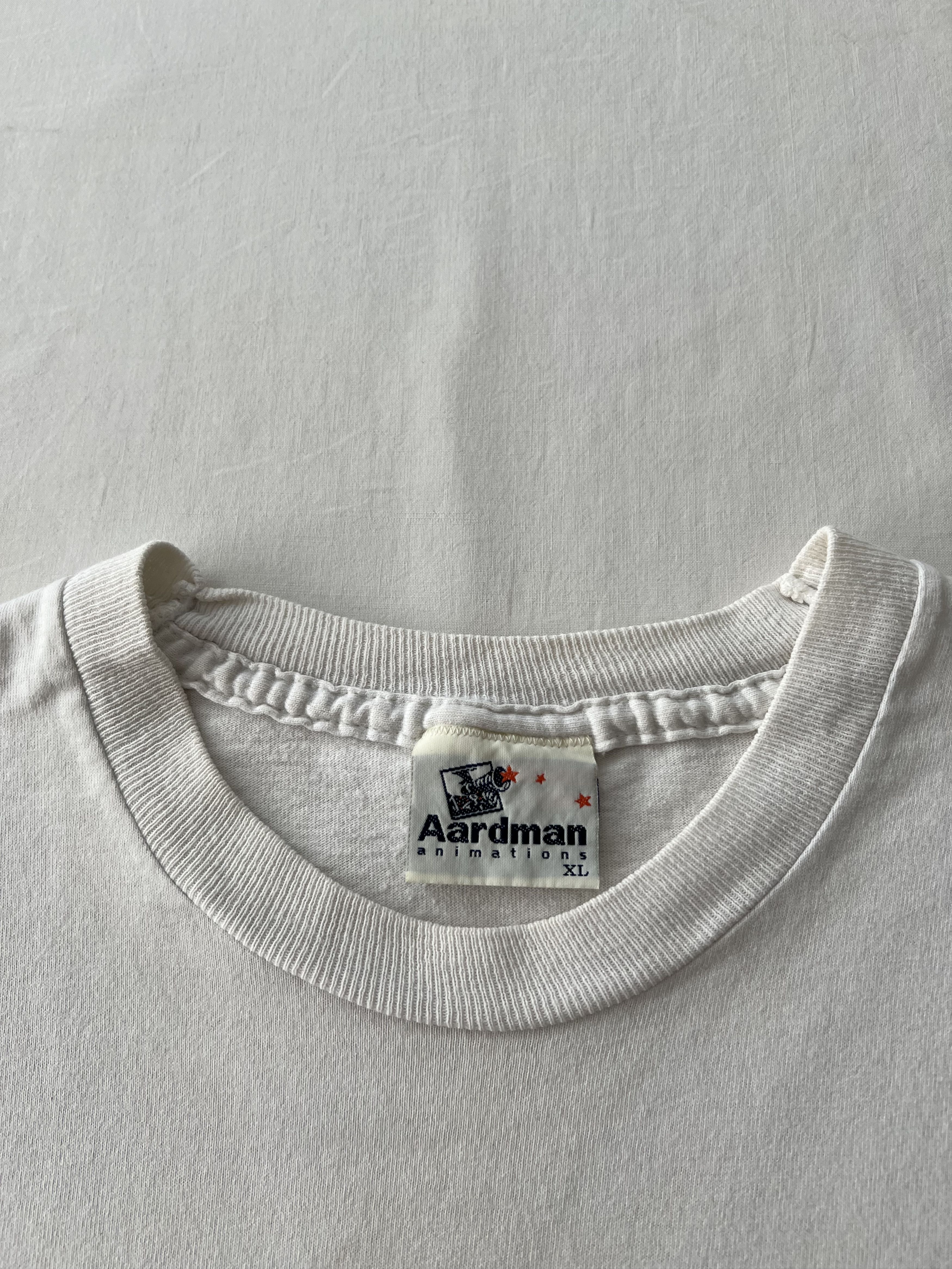 Cartoon Network Vintage 1989 Wallace and Gromit Cartoon White T-shirt Size US XL / EU 56 / 4 - 14 Thumbnail