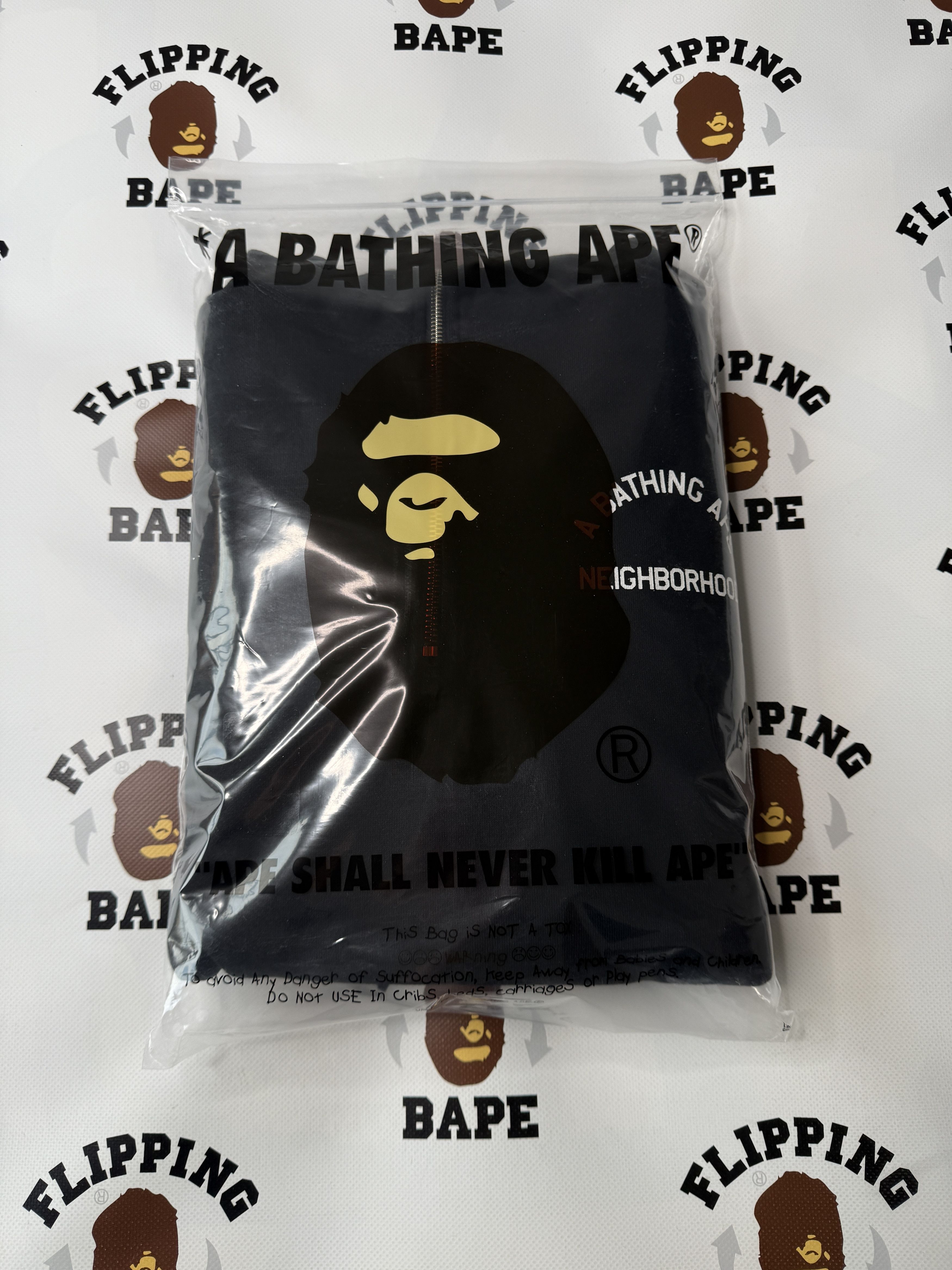 Bape × Neighborhood BAPE X NBHD TWO FACE HALF ZIP PULLOVER HOODIE Size US L / EU 52-54 / 3 - 18 Thumbnail