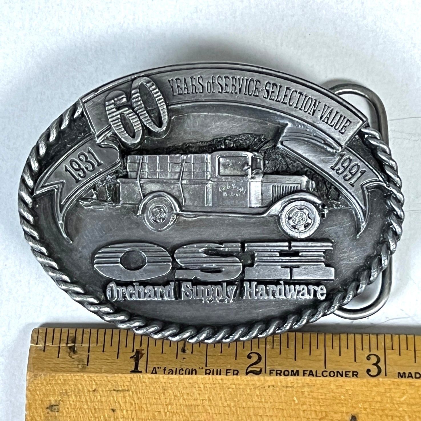 Other OSH 60 Years 1991 Vtg Belt Buckle Orchard Supply Hardware Lt Size ONE SIZE - 7 Thumbnail
