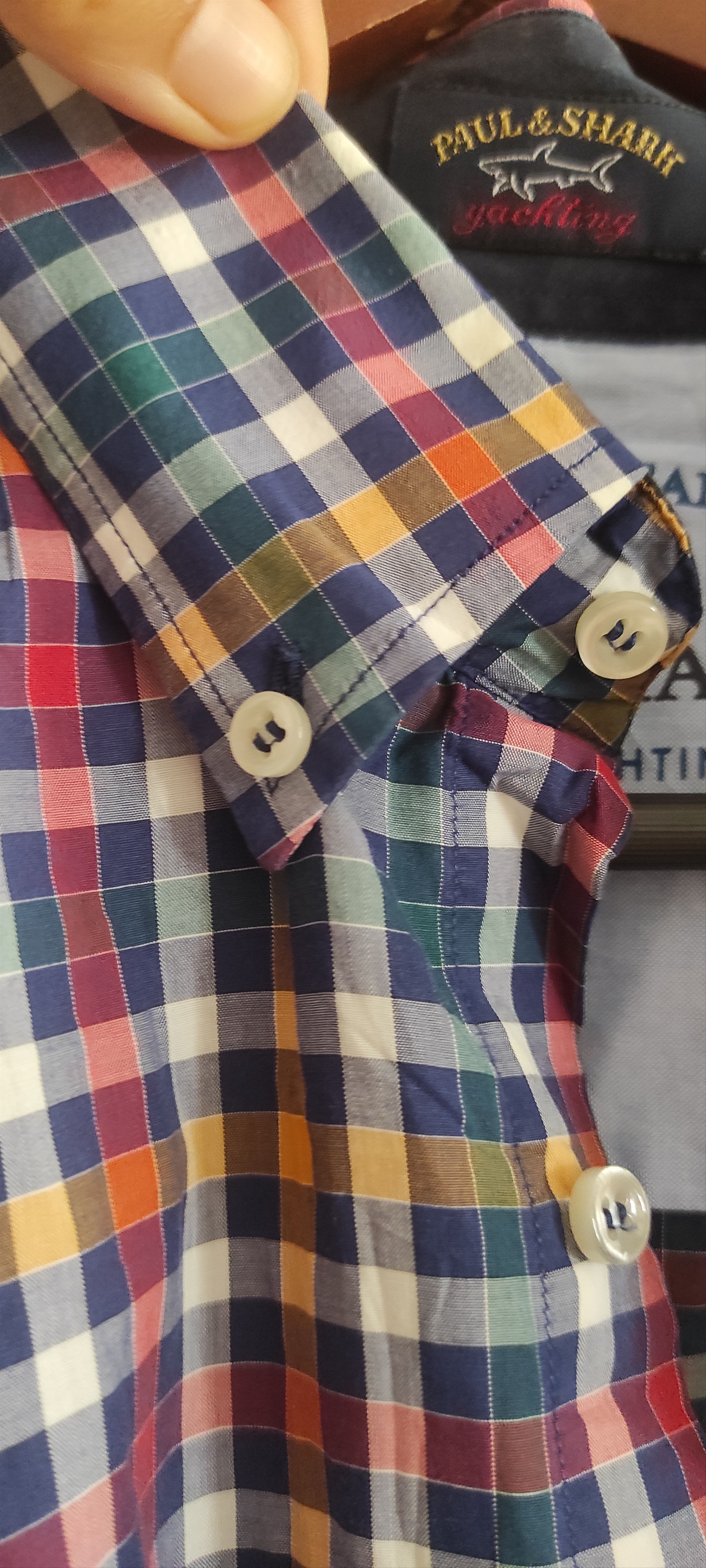Other Paul Shark Button-down Plaid Multicolour check cotton shirt Size US XL / EU 56 / 4 - 7 Thumbnail
