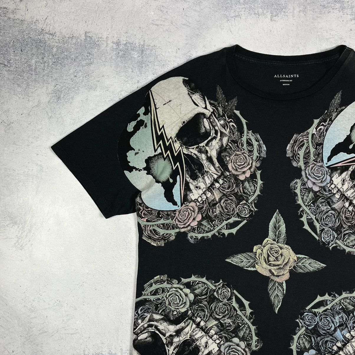 Allsaints Designer AllSaints Orbit Skulls Big Logo Oversize T Shirt Size US M / EU 48-50 / 2 - 6 Thumbnail