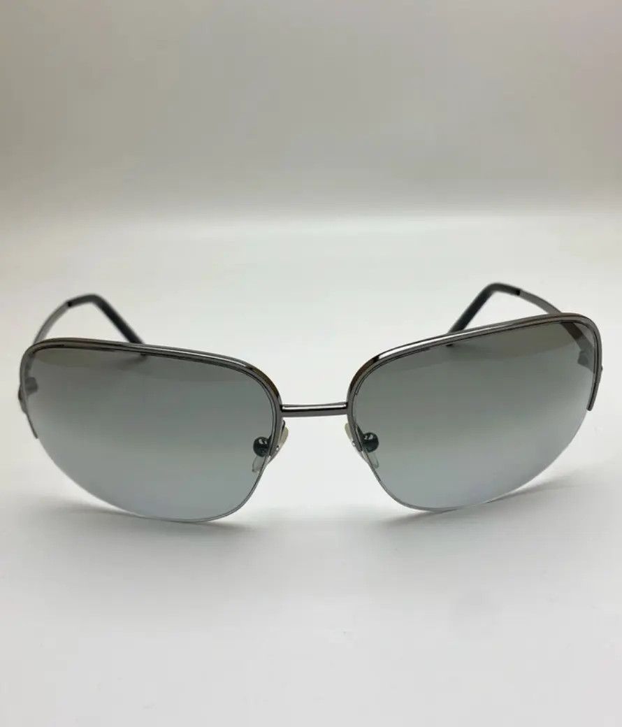 Prada × Vintage PRADA Sunglasses SPR 57D Sport Symbol Wrap Shield Mask RI883 Size ONE SIZE - 1 Thumbnail