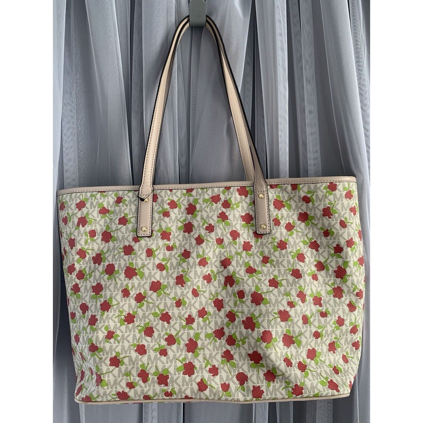 Michael Kors Michael Kors Carter MK Rose Floral Vanilla Large Tote Size ONE SIZE - 6 Thumbnail