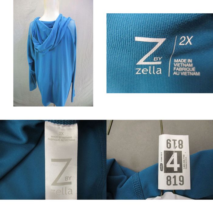 Z BY ZELLA Women's Long Sleeve Drawstring Hoodie Sweatshirt Pullover Gray  S, NWT 