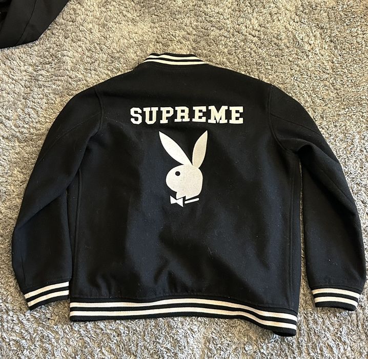 supreme playboy varsity jacket 2011