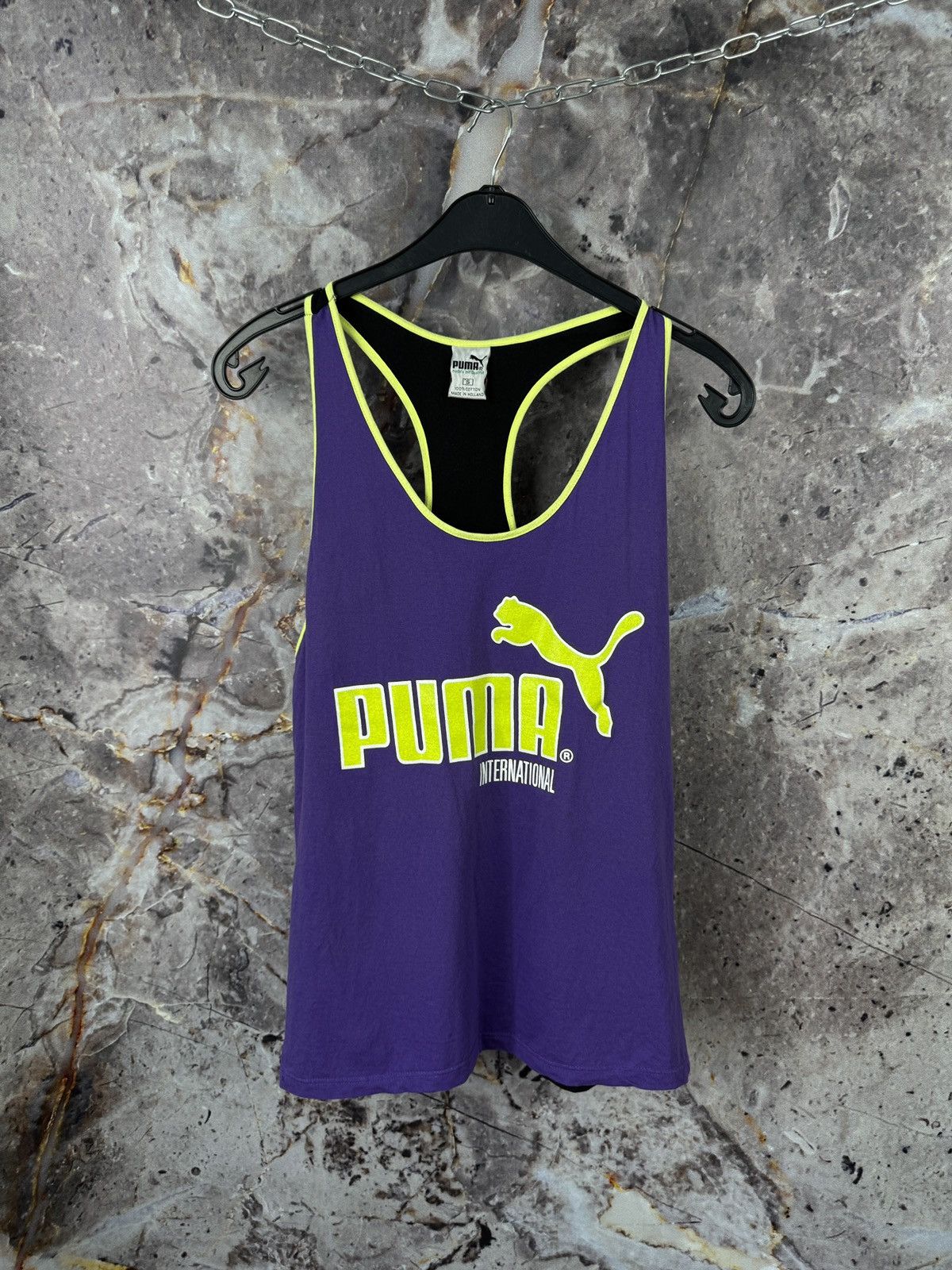 Puma Puma International Vintage Tank Top Purple Neon 90s Y2K Size US S / EU 44-46 / 1 - 1 Thumbnail