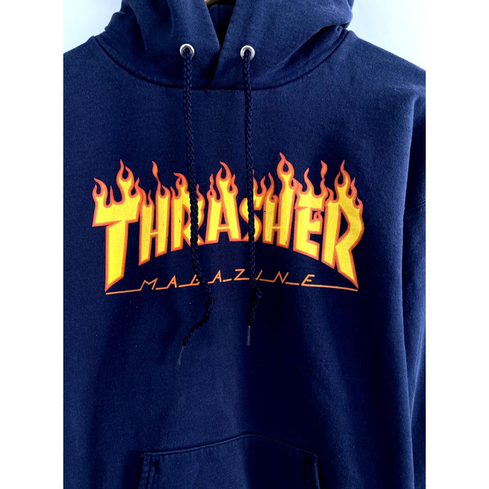 Thrasher VINTAGE Thrasher Hoodie 90s Rare Dark Blue M Mens Size US M / EU 48-50 / 2 - 4 Thumbnail