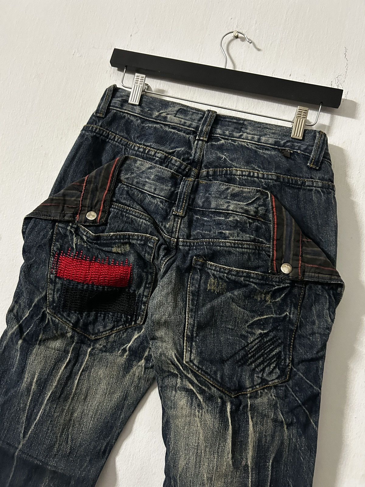 Japanese Brand 2000’s Rain King of Hip Hop Double Waist grunge punk style Size US 27 - 7 Thumbnail