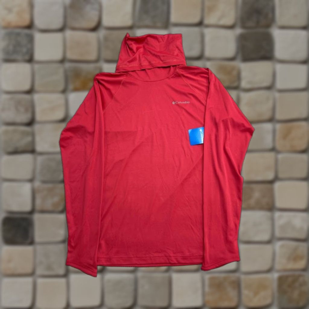 Logo 7 Columbia Shirt Mens Small Red Logo Raglan Sleeve EXS Funnel Sun Size US S / EU 44-46 / 1 - 1 Thumbnail
