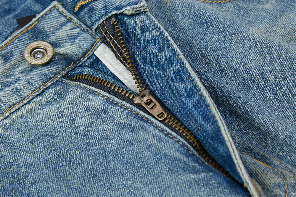 Men's street punk loose straight ink-splashed ripped jeans