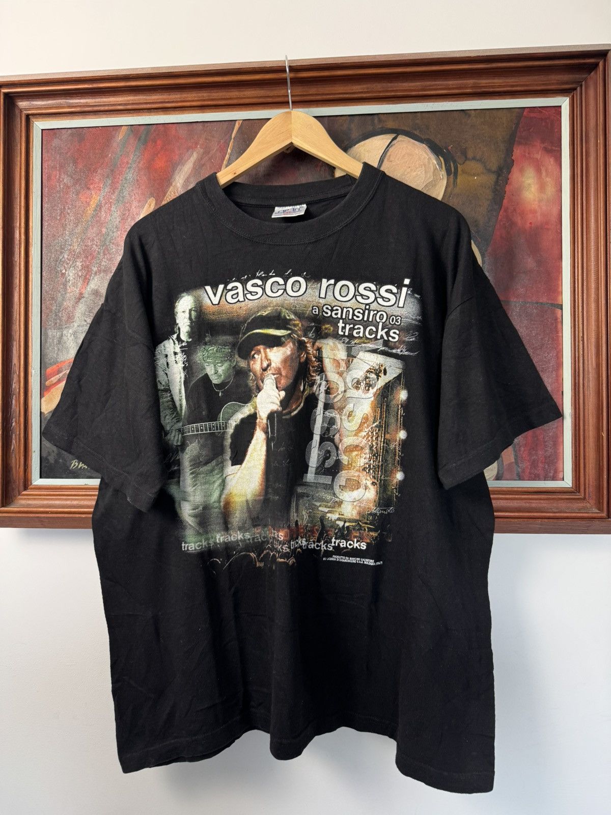 Vintage 90s Vasco Rossi Italian Rock Band Tee Sansiro Tour