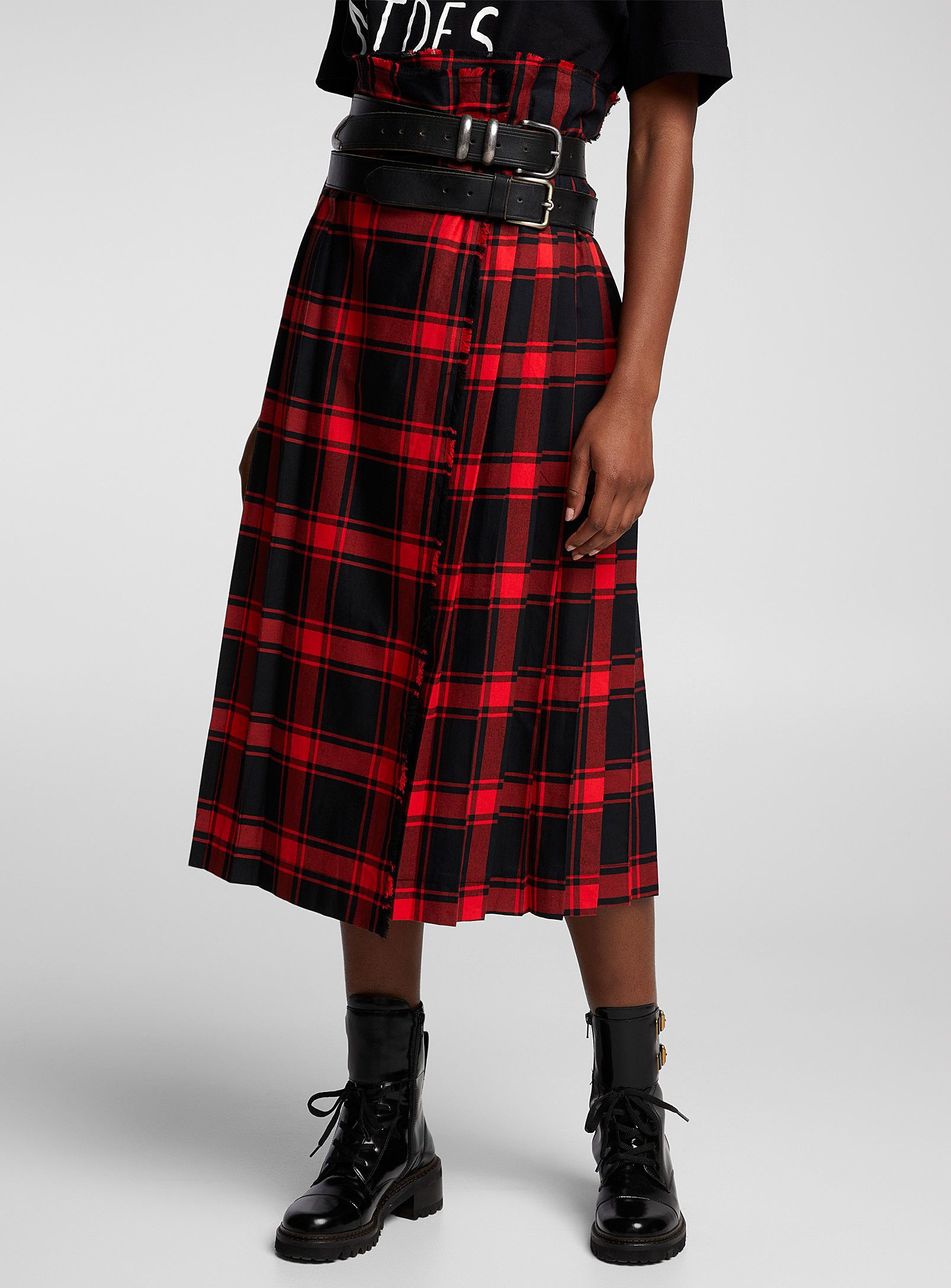 Other BNWT AW23 JEANNE FRIOT LONG TARTAN KILT S Size US 30 / EU 46 - 1 Thumbnail